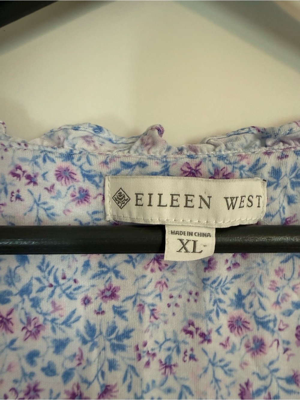 Eileen West Size XL Cap Sleeve Sweetheart Neck Cotton Floral Nightgown - Picture 4 of 4
